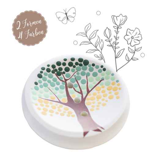 Seifenschale ´Magic tree´ | Seifenablage mit handbemalten Baum in Dot-Painting